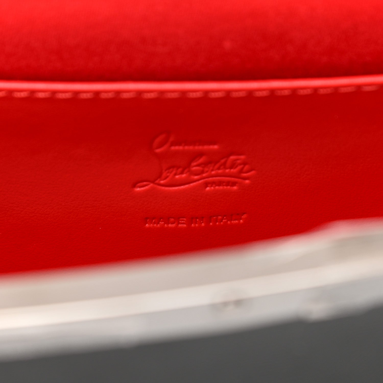 Christian Louboutin Textured Patent Palmette Clutch Black 6 of 9
