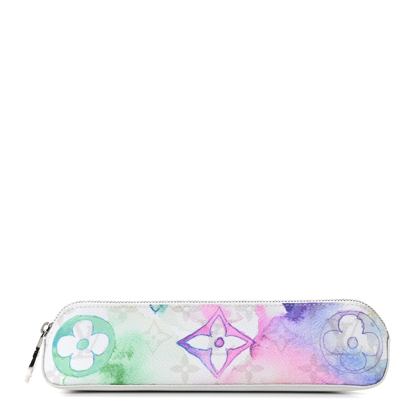 Monogram Watercolor Elizabeth Pencil Pouch Multicolor