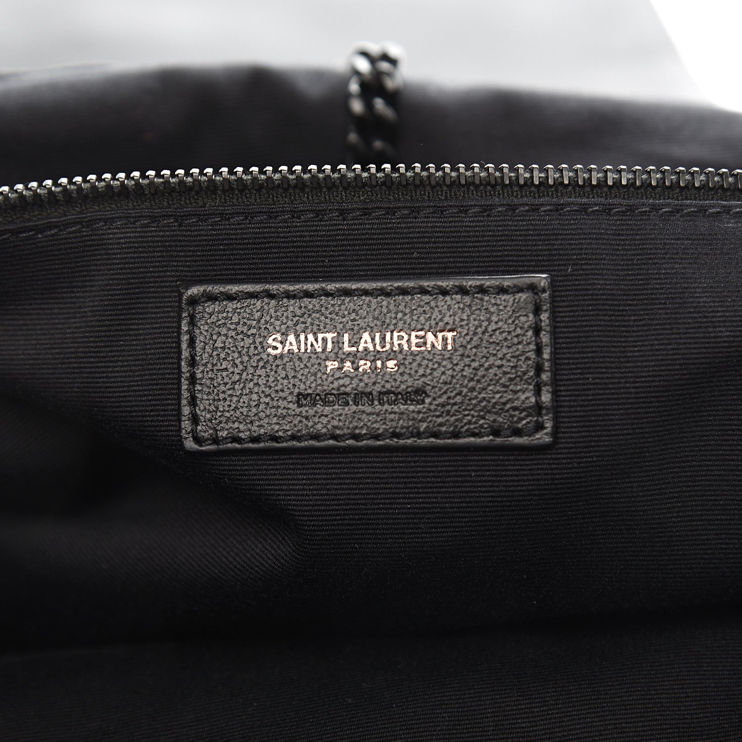 Saint Laurent Vintage Lambskin Chevron Monogram Medium Nolita Black 5 of 9