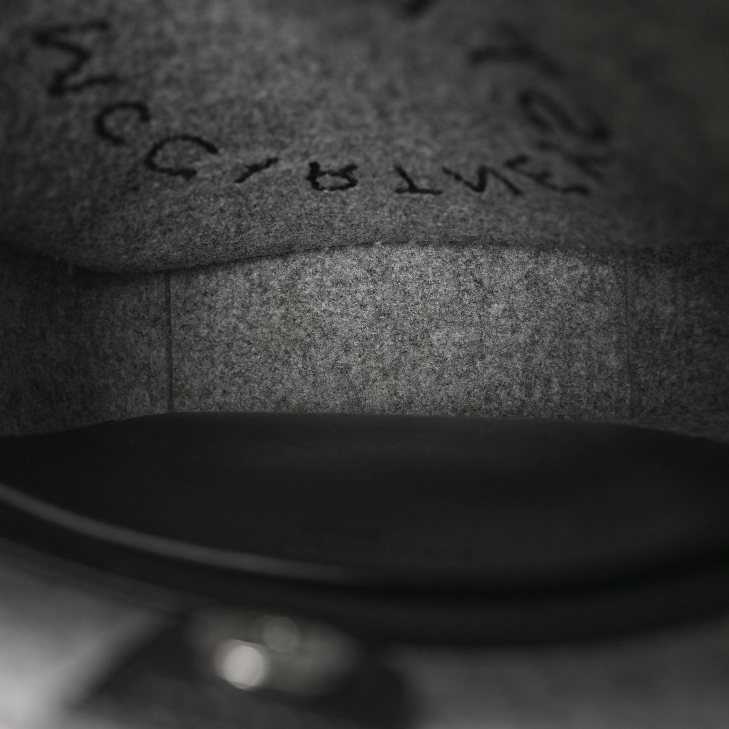 Eco Felt Mini Logo Crossbody Smoke Slate