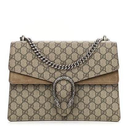 Gucci GG Supreme Monogram Medium Dionysus Shoulder Bag Taupe 1 of 15