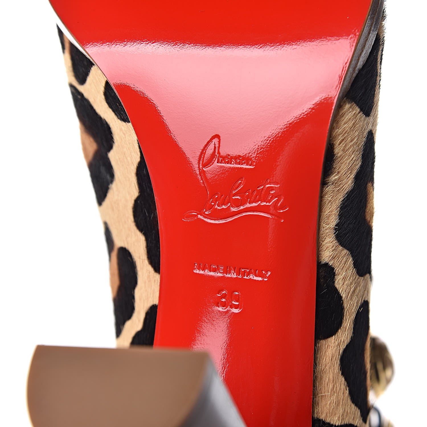 Christian Louboutin Calf Hair Leopard Print Who Dances 85 Ankle Boots 39 Gold Fauve 6 of 11