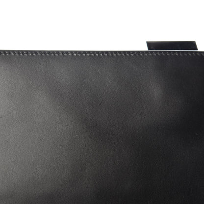 Gucci Guccissima Signature Medium Double Buckle Flap Messenger Bag Black 19 of 26