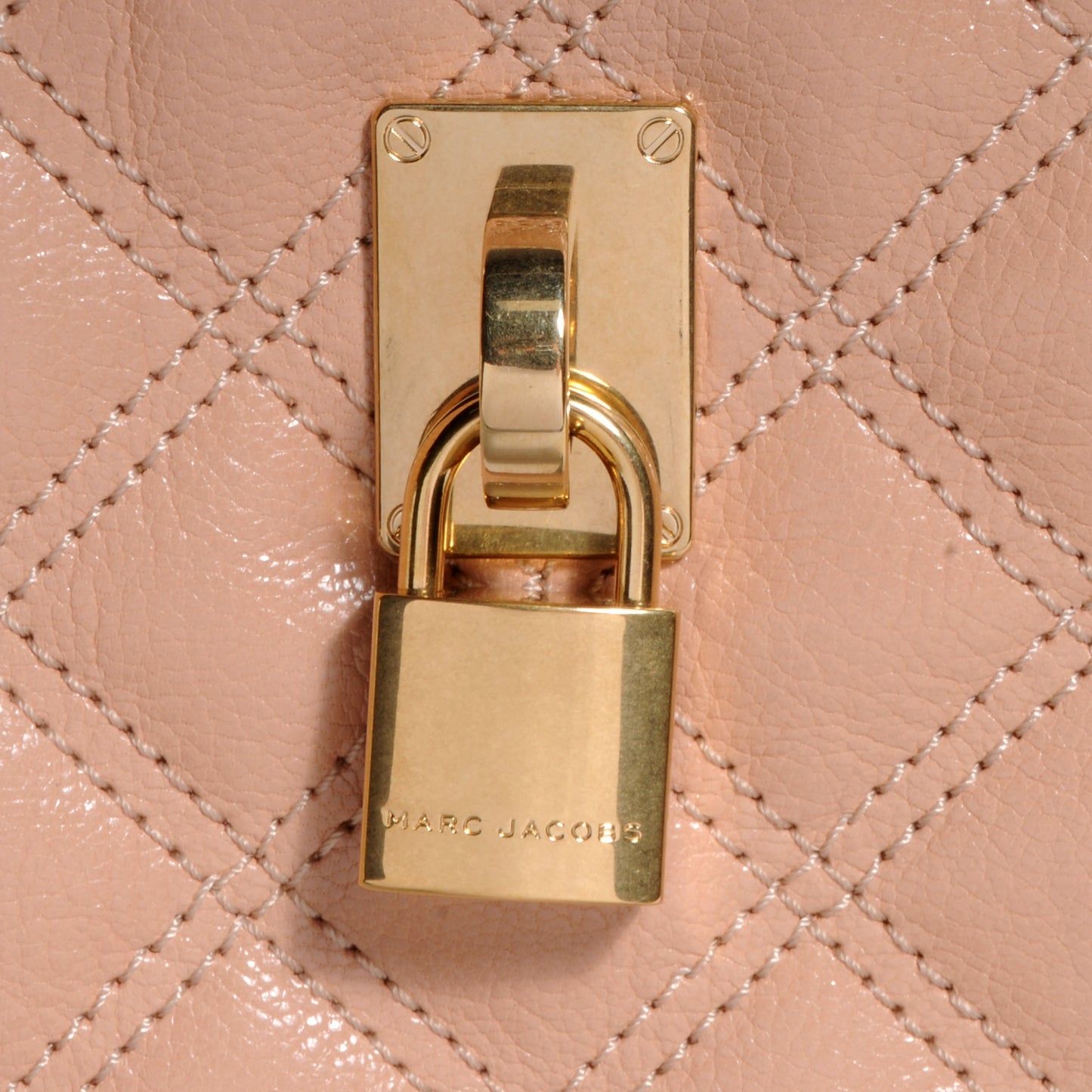 Leather Quilted Juliette Tote Blush