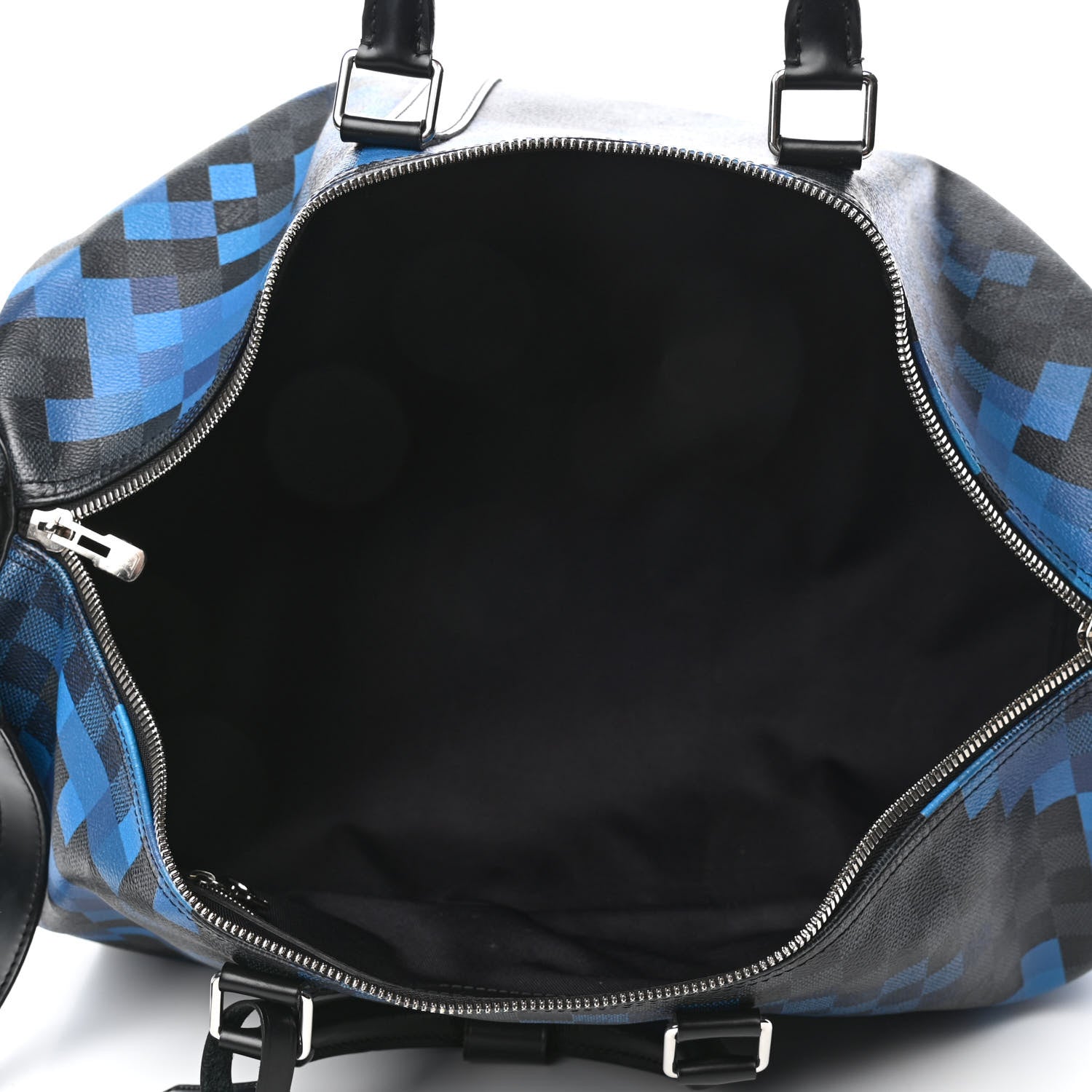 Louis Vuitton Damier Graphite Pixel Keepall Bandouliere 50 Blue 4 of 6