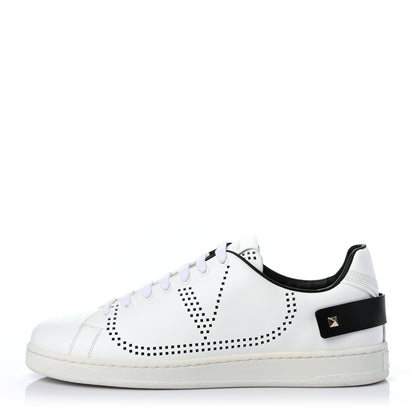 Valentino Garavani Calfskin Mens Backnet Sneakers 42 White Black 1 of 4