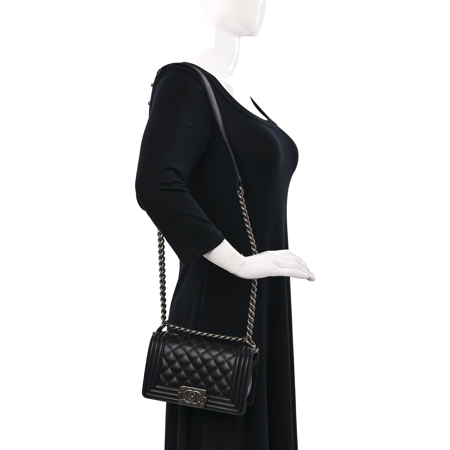 Chanel Caviar Quilted Small Boy Flap Black 2 of 10