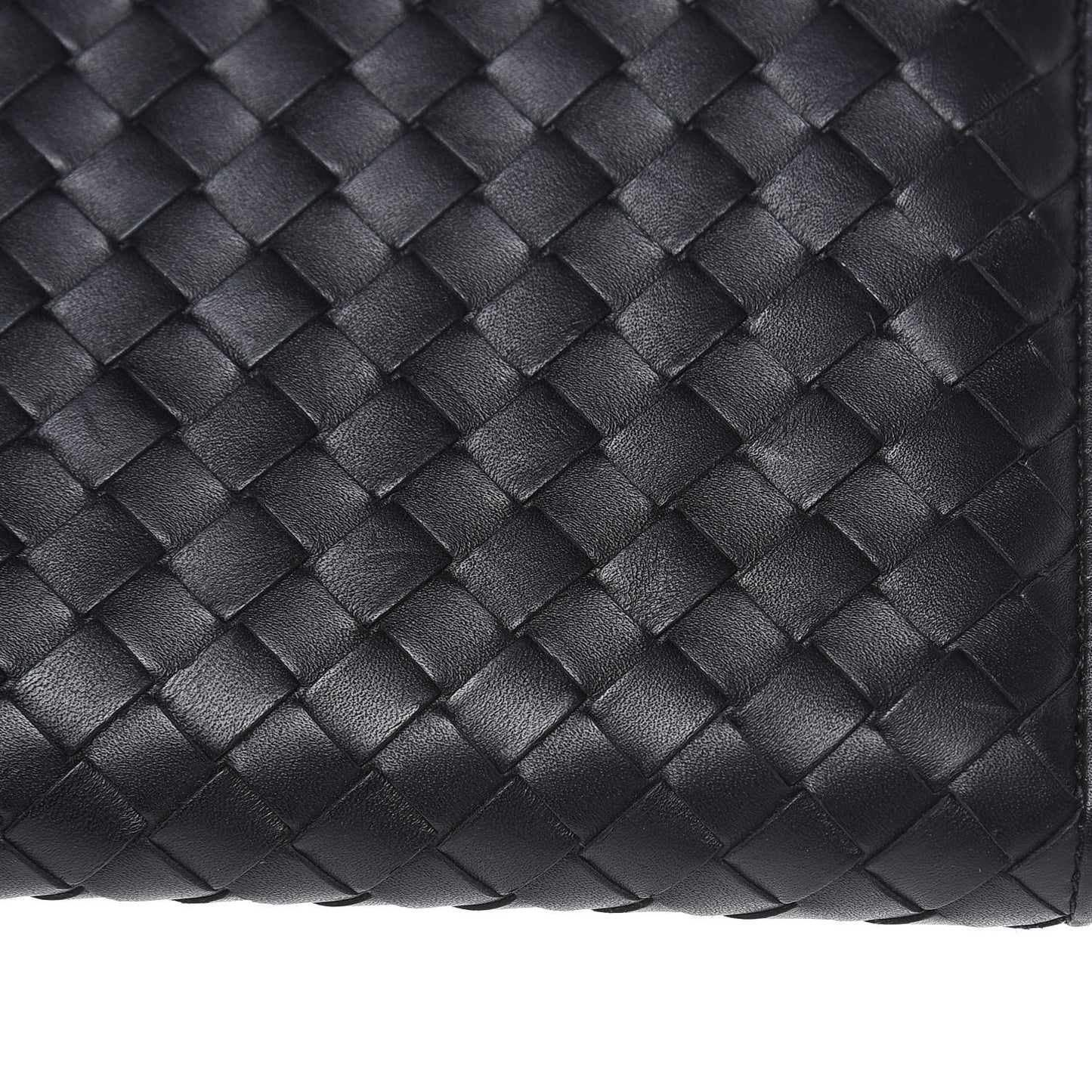 Nappa Intrecciato Zip Around Wallet Black