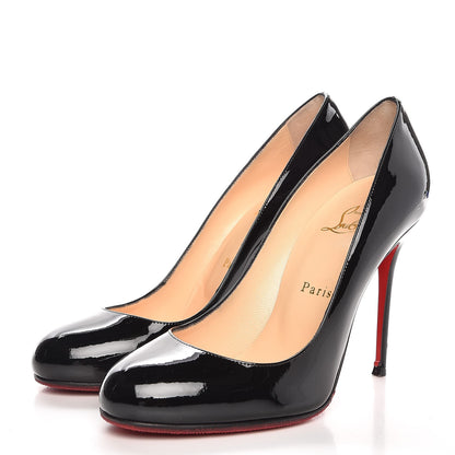 Christian Louboutin Patent Fifi 100 Pumps 39 Black 3 of 12