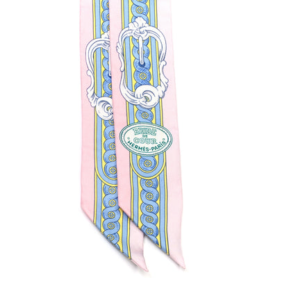 Hermes Silk Bride De Cour Twilly Rose Pale Ciel 2 of 4