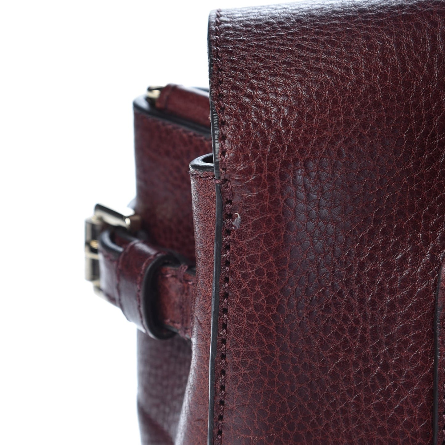 Natural Leather Mini Cara Delevingne Convertible Satchel Oxblood