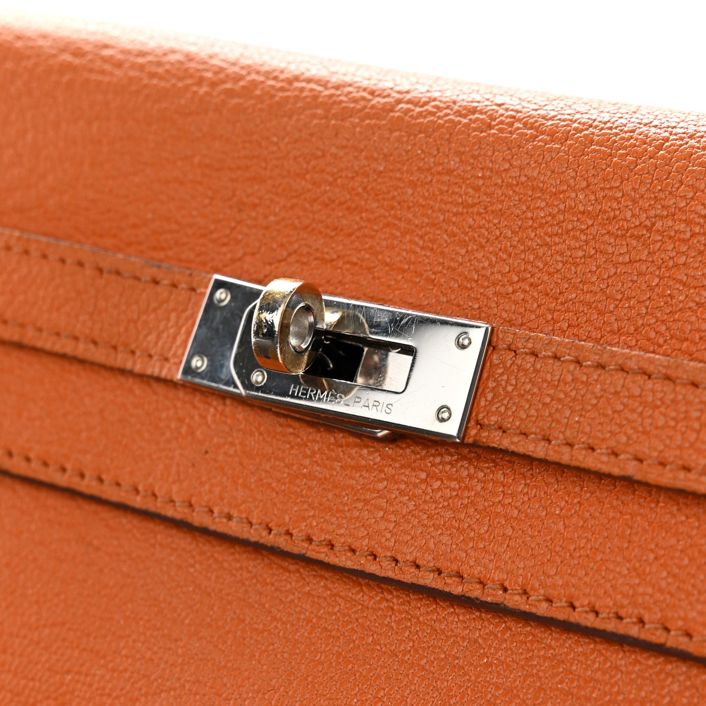 Chevre Mysore Kelly Longue Wallet Orange