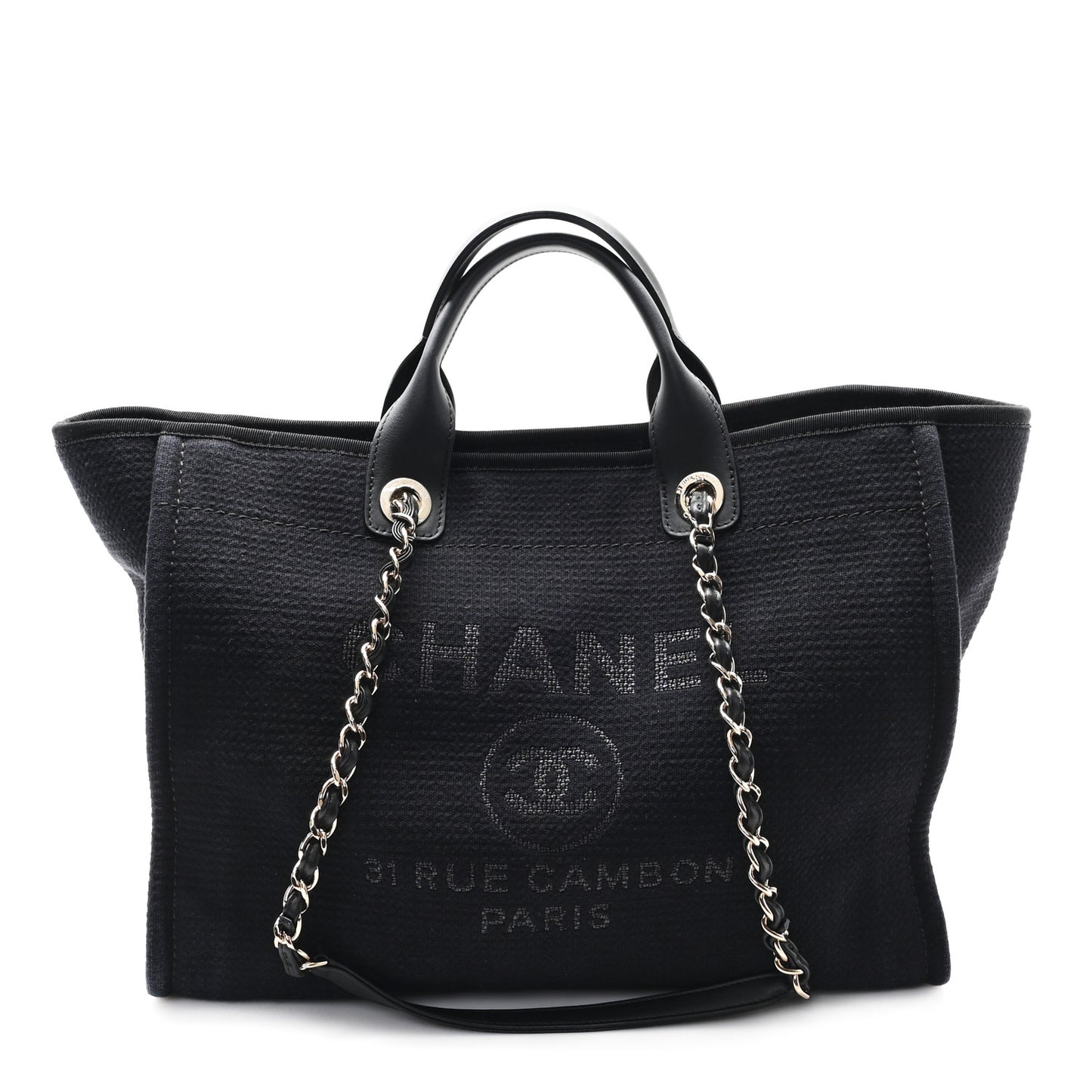 Mixed Fibers Medium Deauville Tote Black