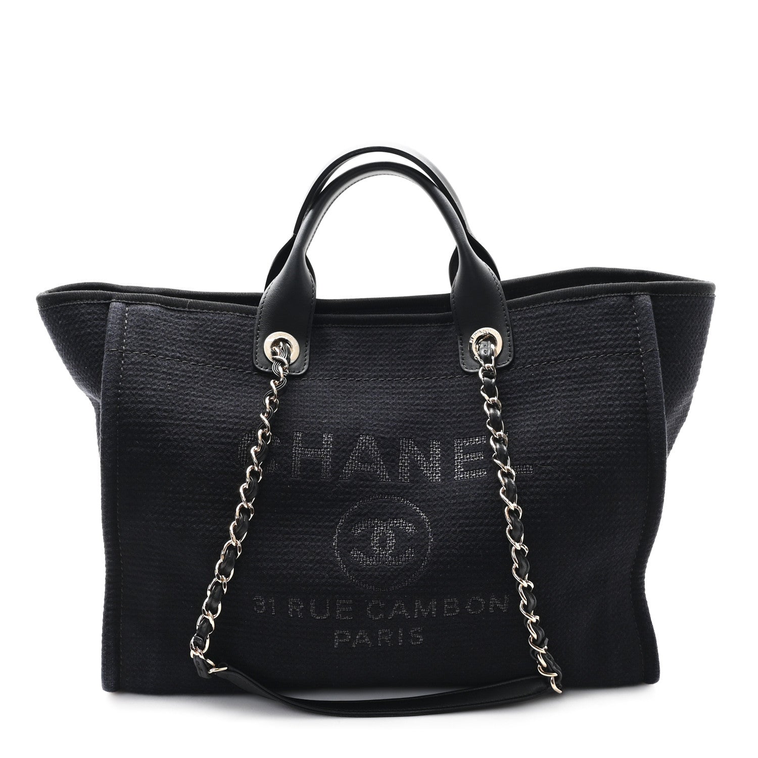 Chanel Mixed Fibers Medium Deauville Tote Black 1 of 11
