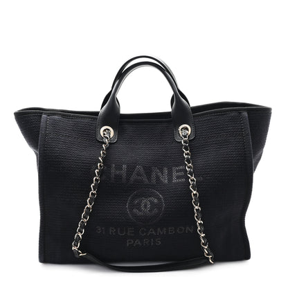 Chanel Mixed Fibers Medium Deauville Tote Black 1 of 11