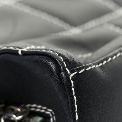 Chanel Lambskin Square Stitched Shoulder Bag Navy 12 of 26