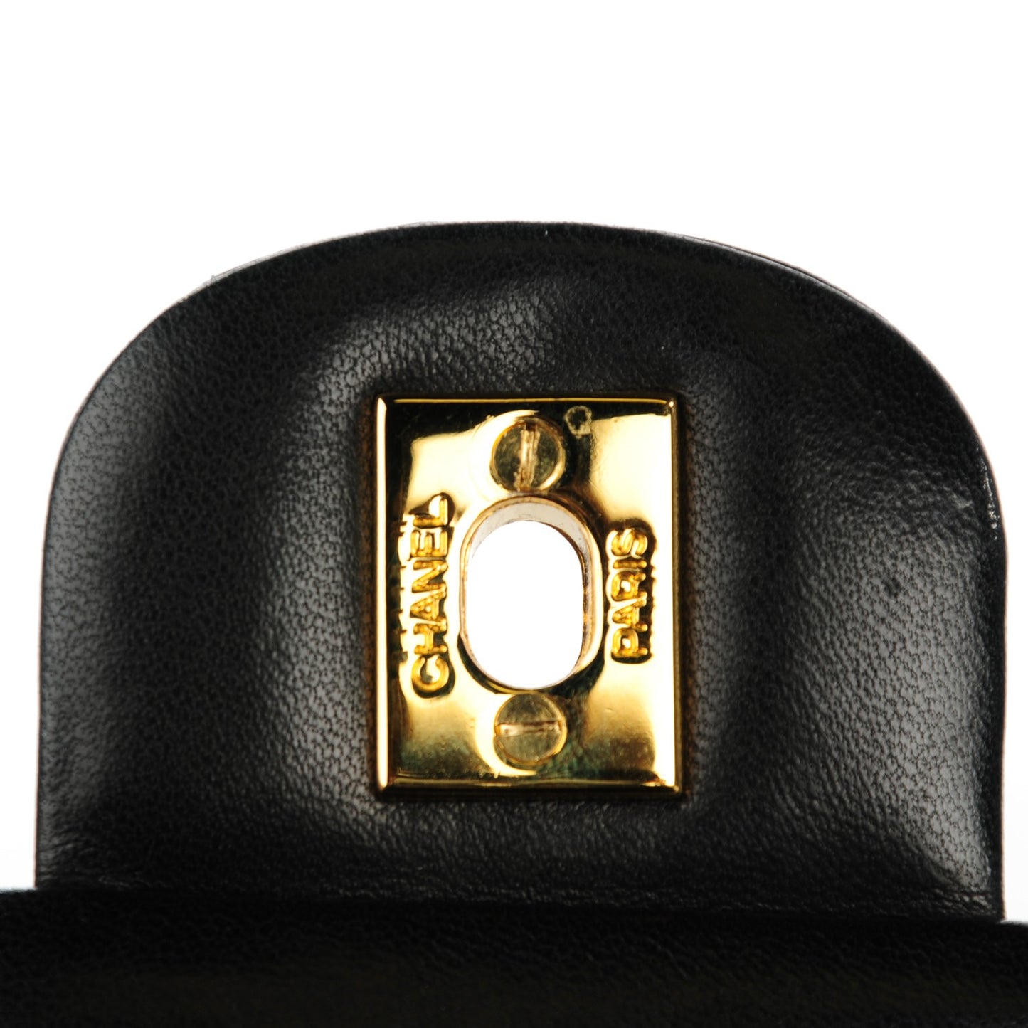Lambskin Quilted Small Double Flap Black