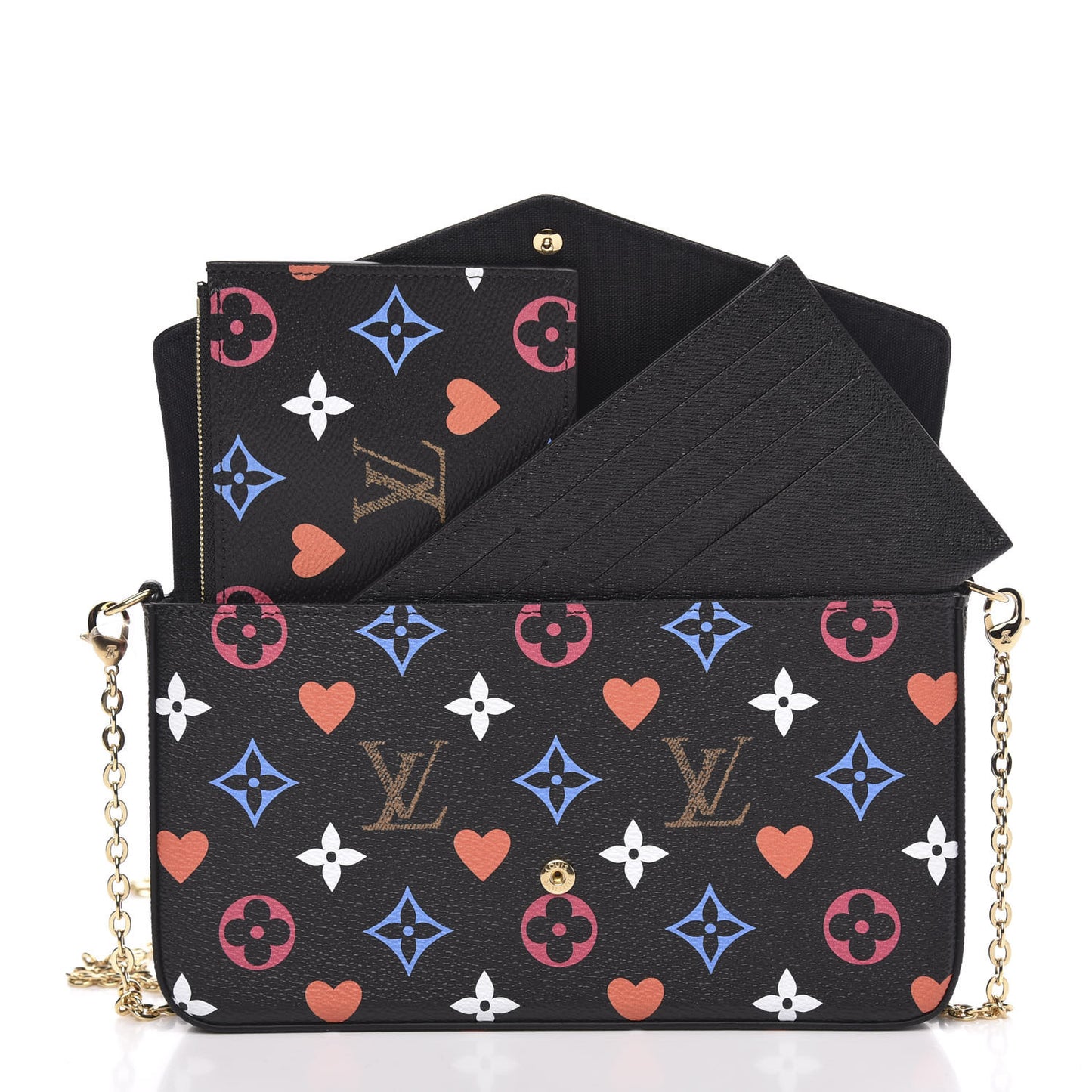Game On Felicie Chain Wallet Black