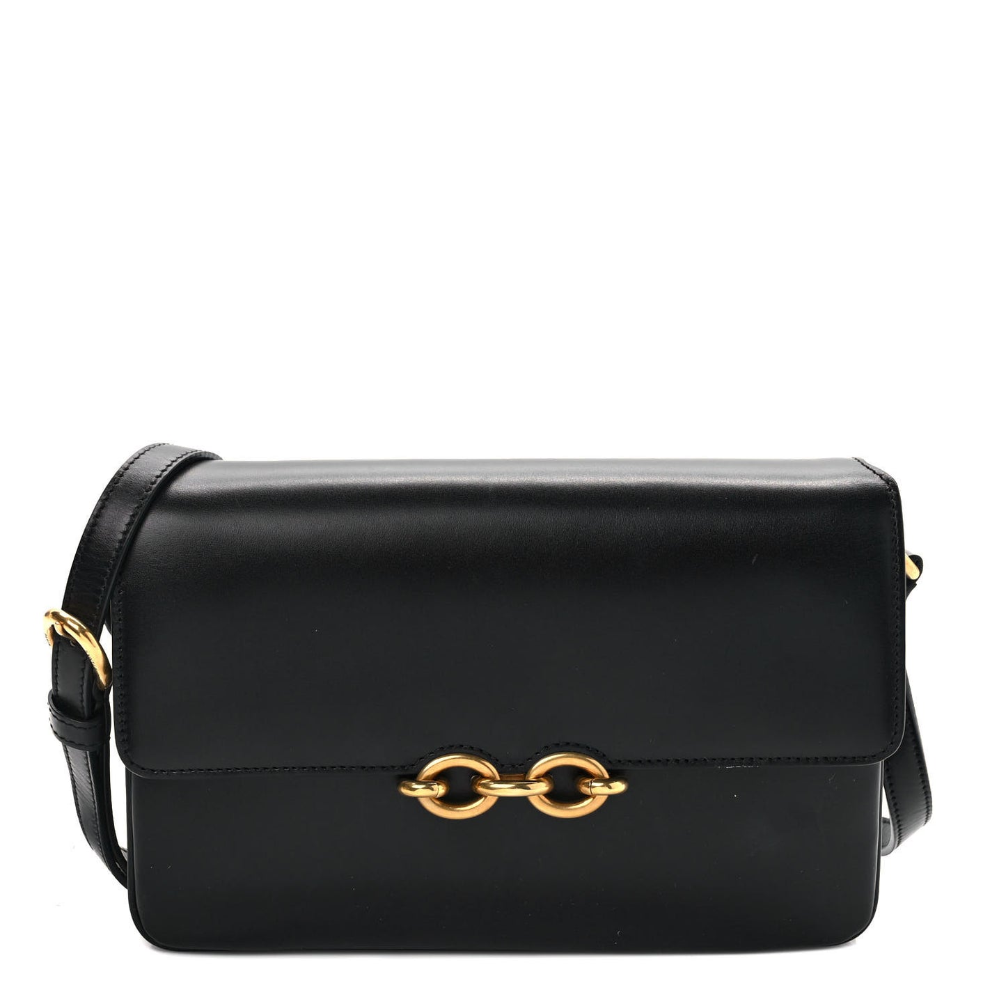 Smooth Calfskin Le Maillon Satchel Black
