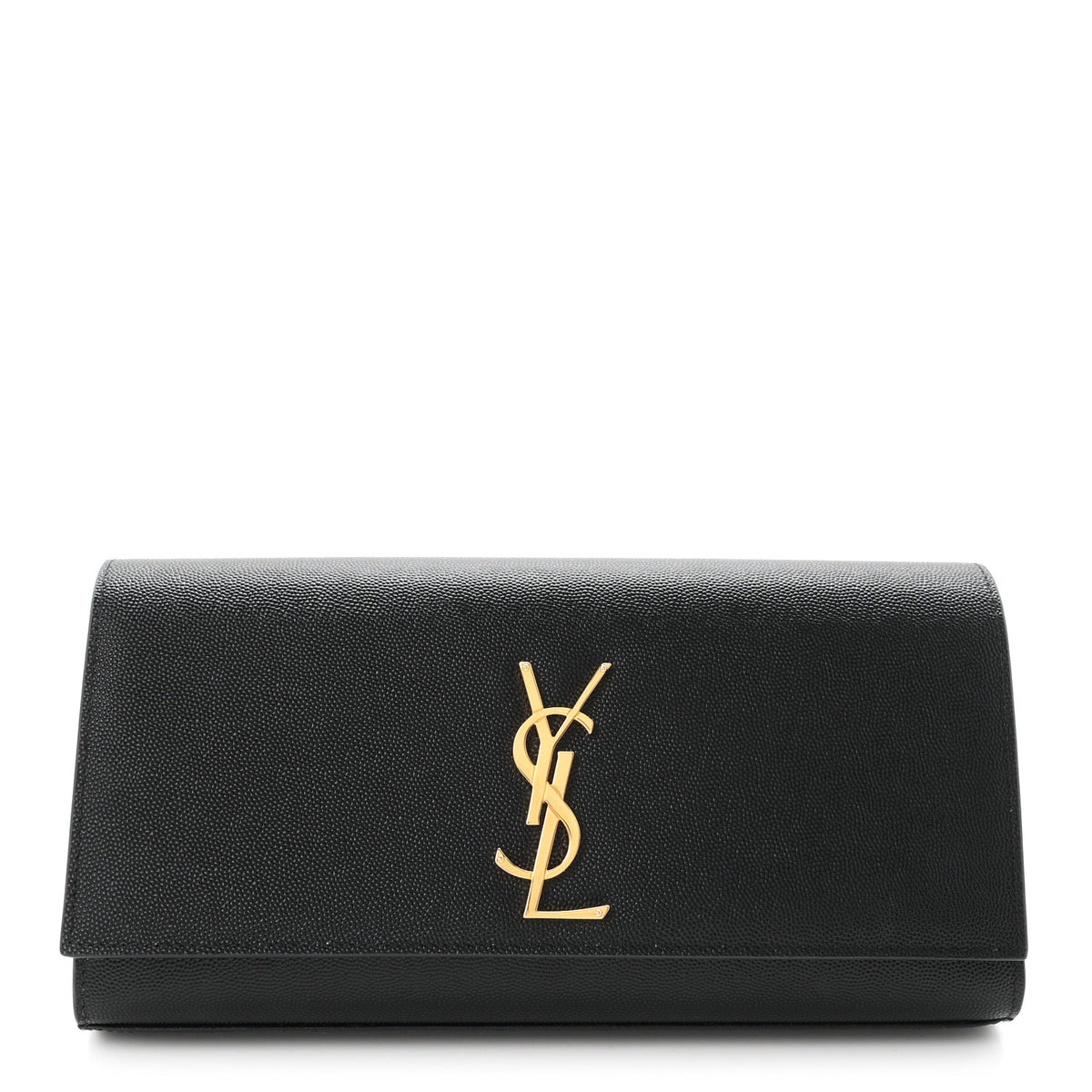 Saint Laurent Grain De Poudre Monogram Cassandre Clutch Black 1 of 11