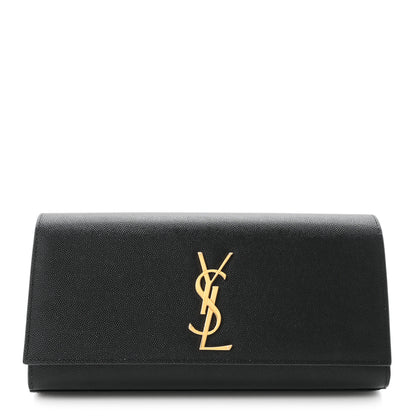 Saint Laurent Grain De Poudre Monogram Cassandre Clutch Black 1 of 11