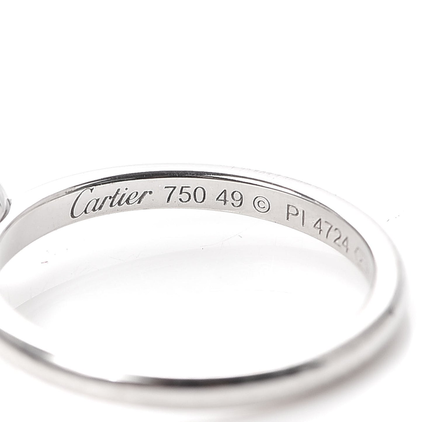 18K White Gold Diamond D'Amour Heart Ring 49 5