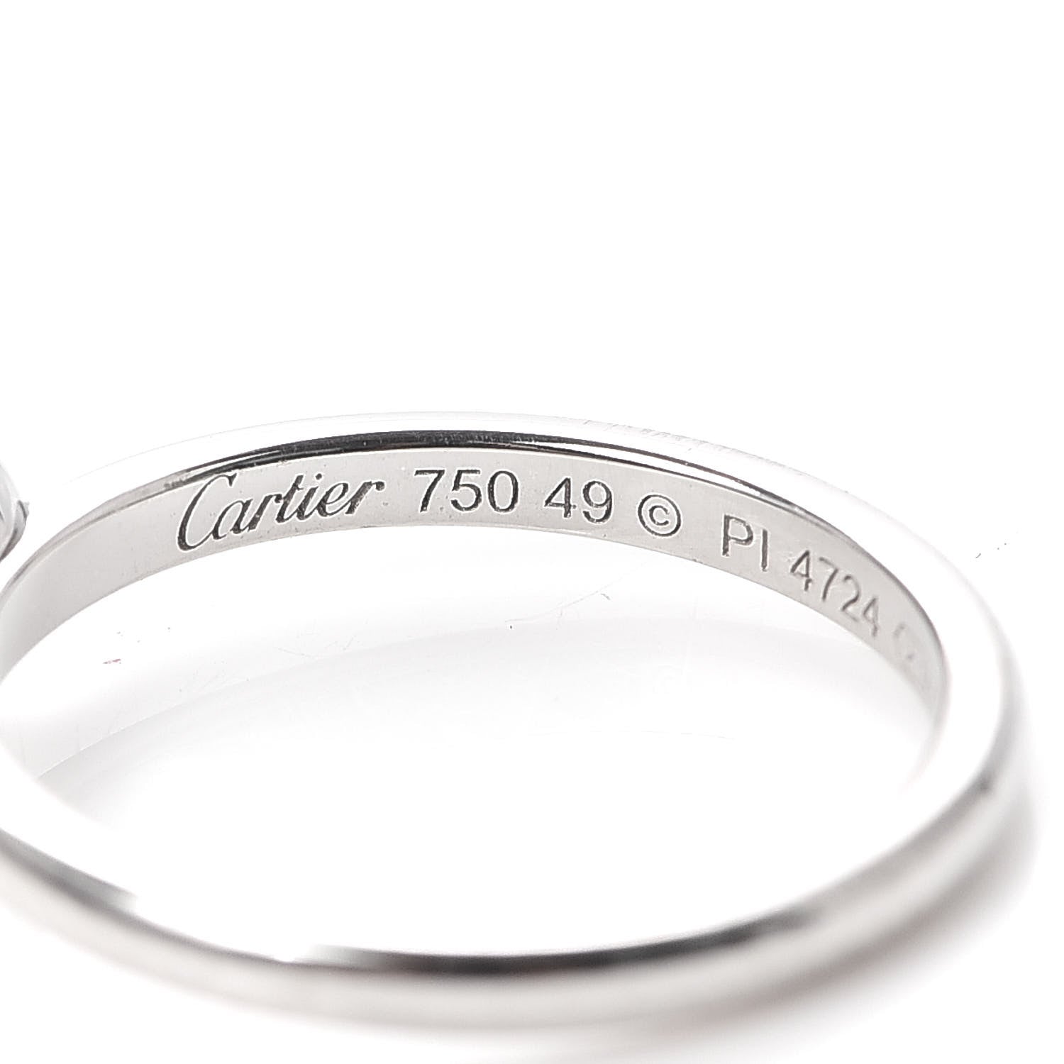Cartier 18K White Gold Diamond D'Amour Heart Ring 49 5 4 of 5