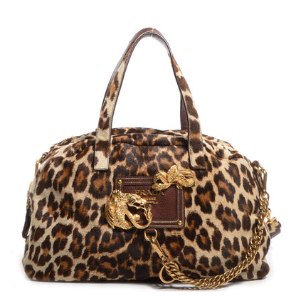 Prada Calf Hair Leopard Print Bauletto 1 of 10