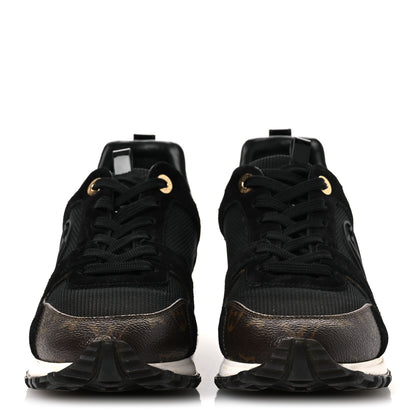 Louis Vuitton Suede Monogram Run Away Sneakers 38.5 Black 3 of 10