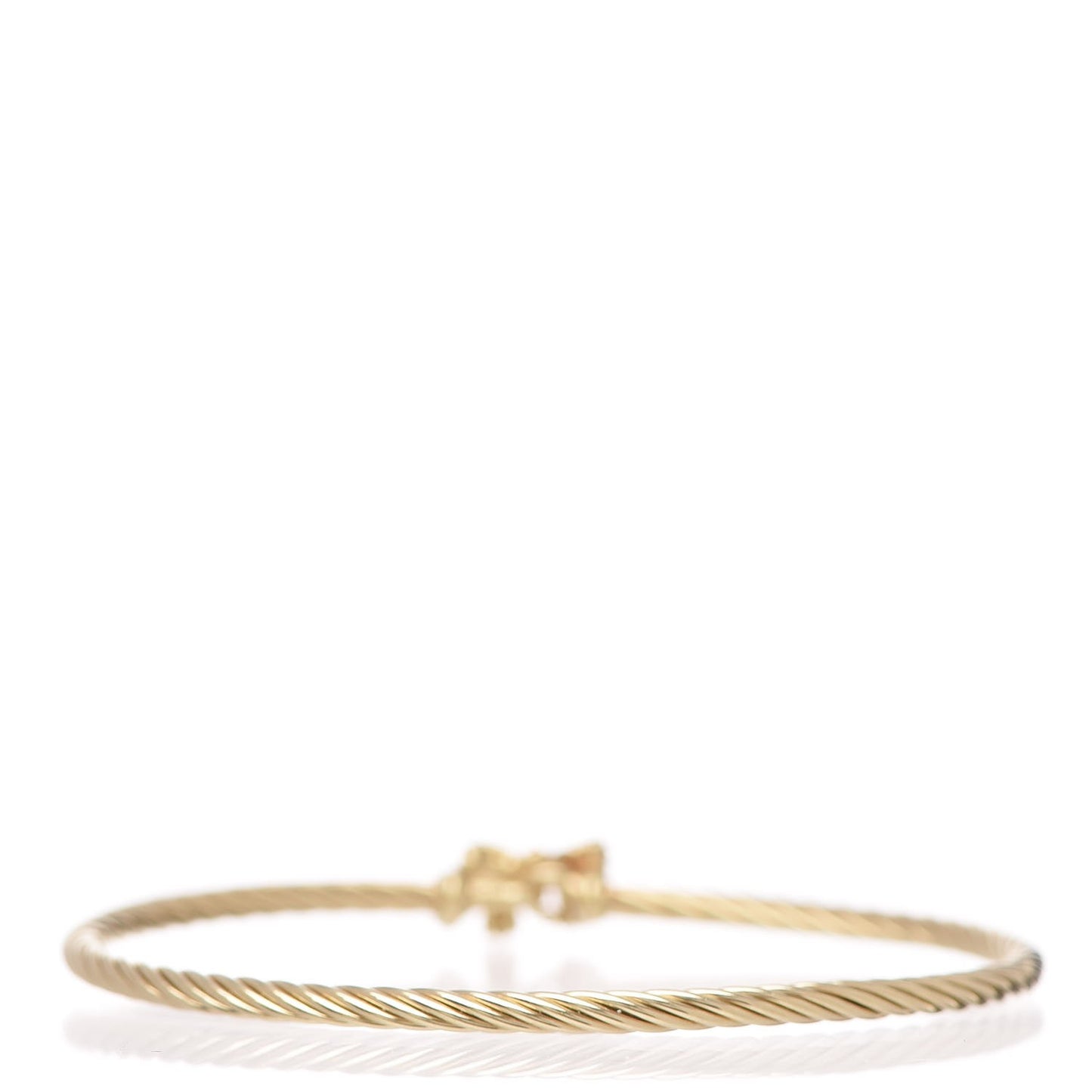 18K Yellow Gold Diamond Bow Cable Collectibles Bracelet