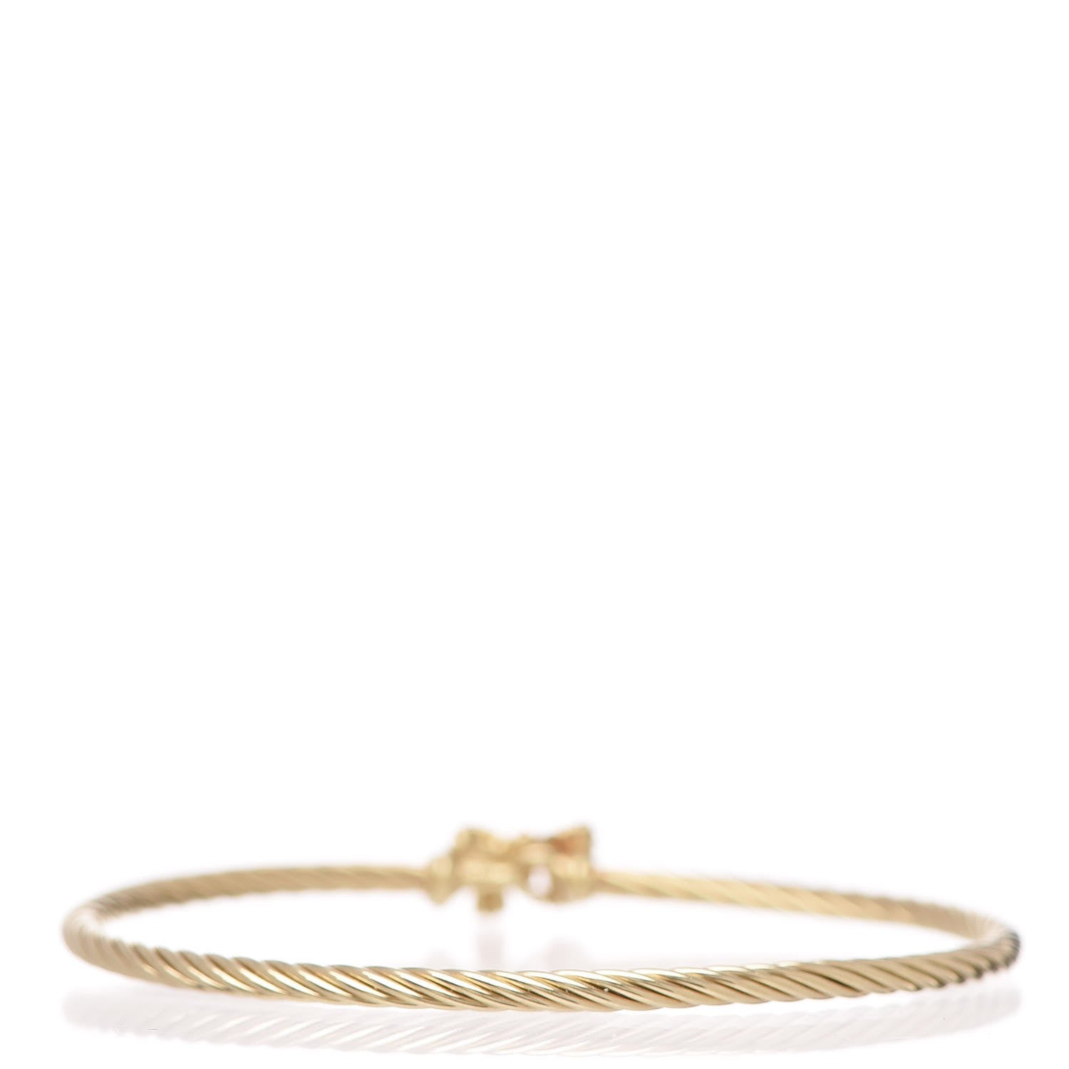 David Yurman 18K Yellow Gold Diamond Bow Cable Collectibles Bracelet 3 of 5