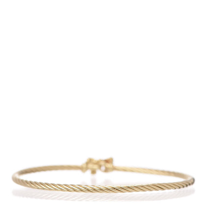 David Yurman 18K Yellow Gold Diamond Bow Cable Collectibles Bracelet 3 of 5