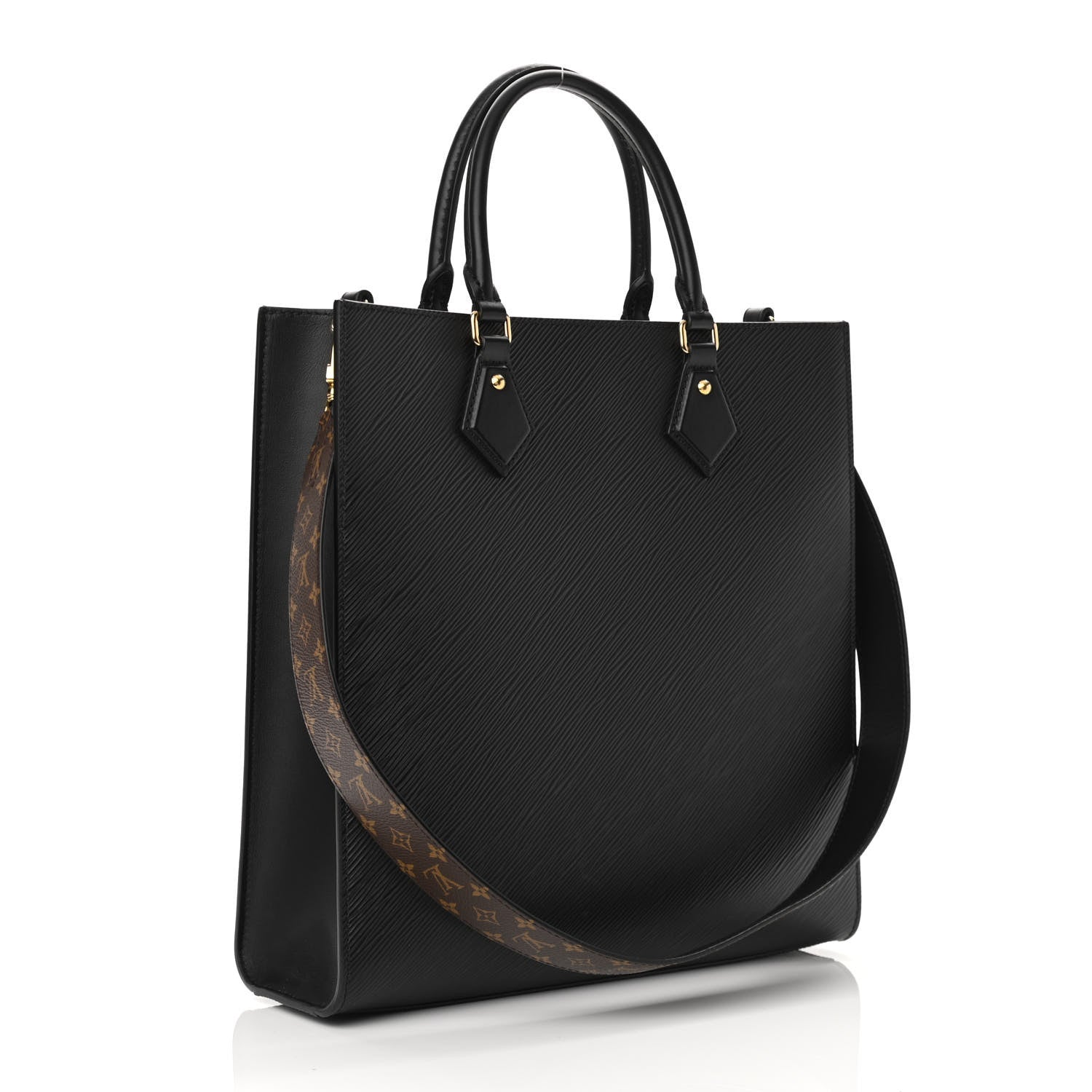 Louis Vuitton Epi Sac Plat PM Black 2 of 8