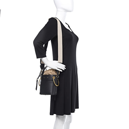 Chloe Smooth Calfskin Mini Roy Bucket Bag Black 2 of 9