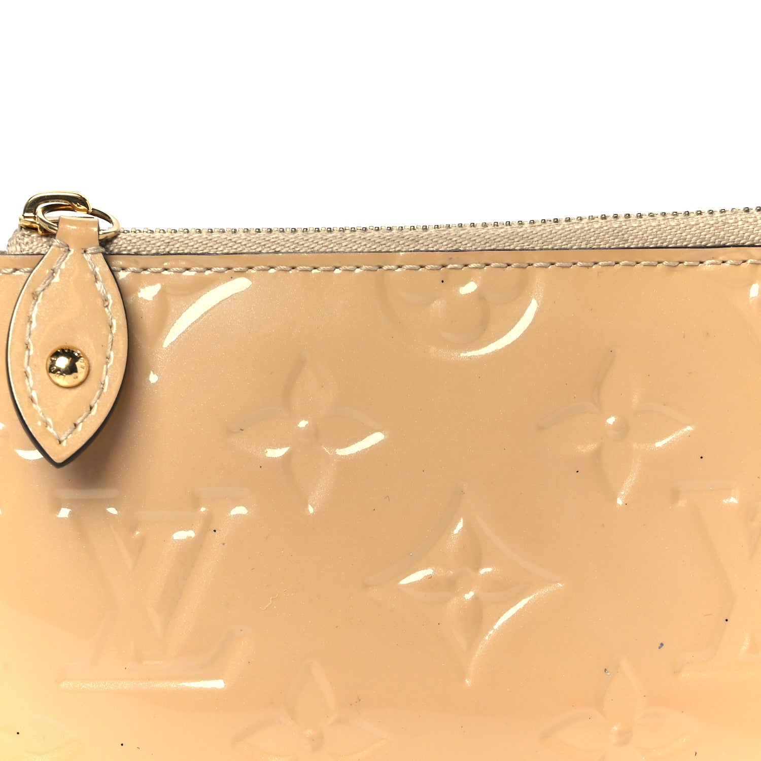 Louis Vuitton ベージュ マネークリップ Louis Vuitton Vernis Key Pouch Dune 1767579 – FASHIONPHILE
