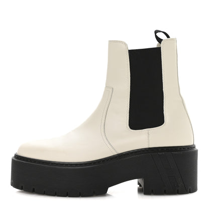 Hermes Calfskin Harrow Ankle Boots 38 Beige Glaise 1 of 8