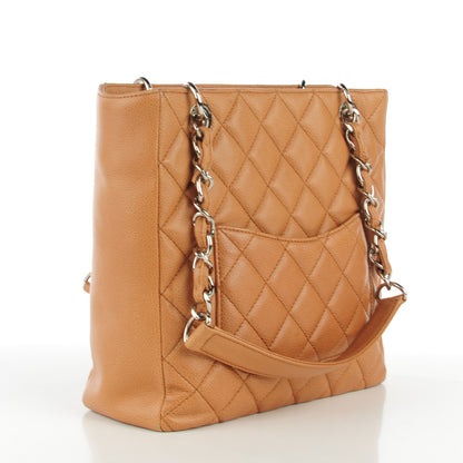 Chanel Caviar Quilted Petit Shopping Tote PST Beige 3 of 7