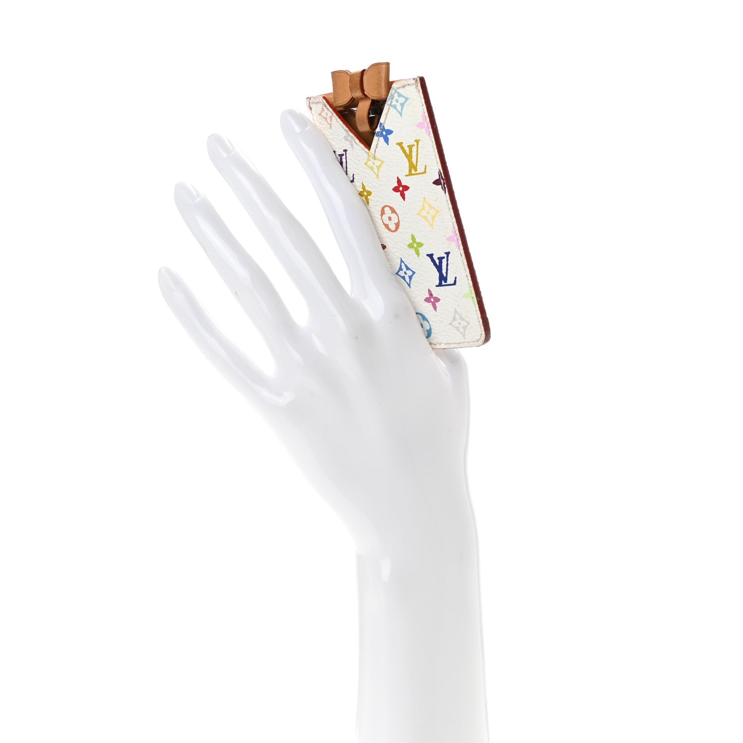 Monogram Multicolor Mirror and Case Pouch White