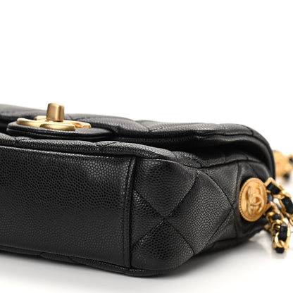 Chanel Caviar Quilted Mini Twist Your Buttons Flap Black 10 of 11