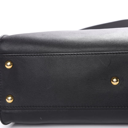 Fendi Vitello Seta Shiny Nappa Medium Peekaboo Iconic Satchel Black 16 of 22