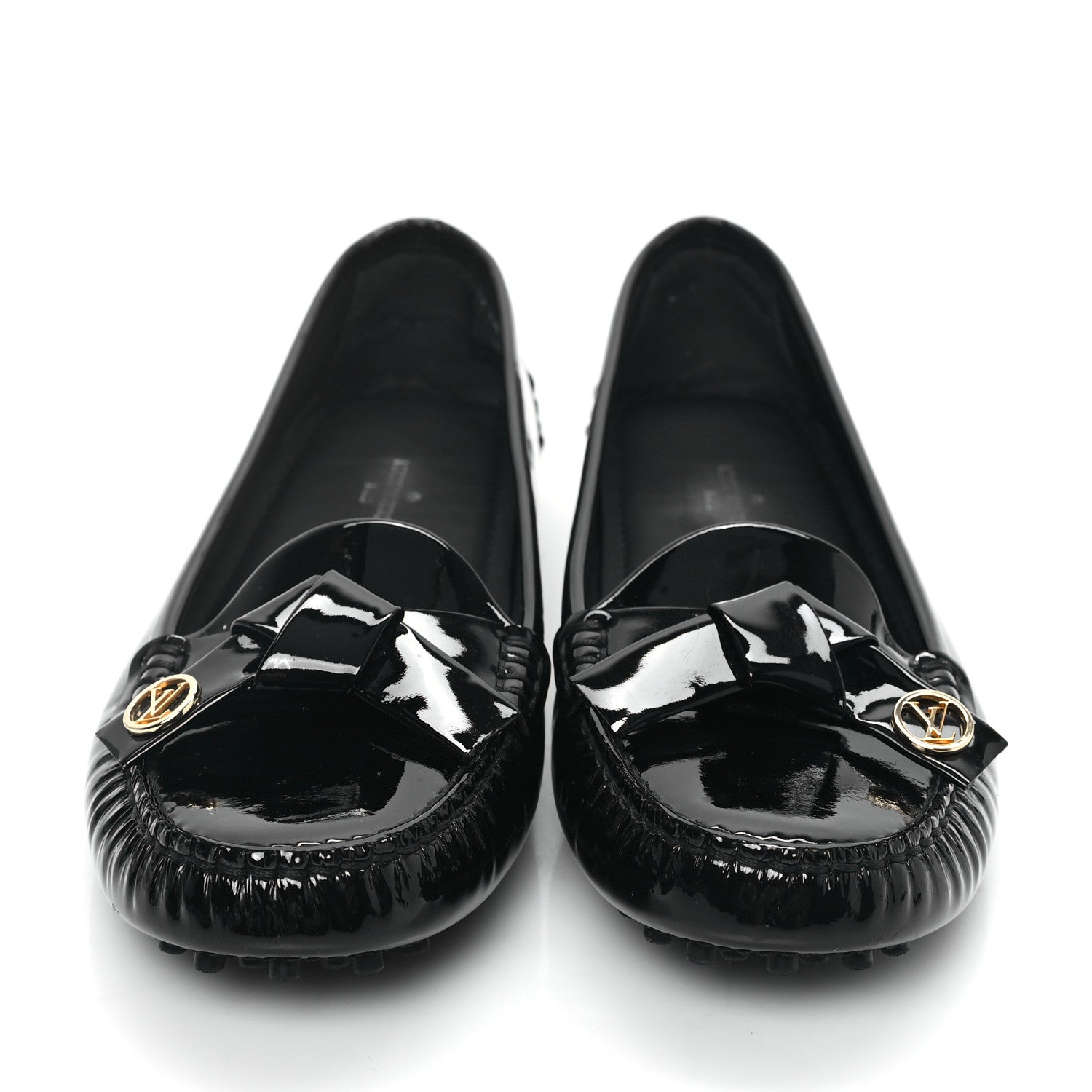Louis Vuitton Patent Calfskin Parklane Flat Loafer 36 Black 2 of 8