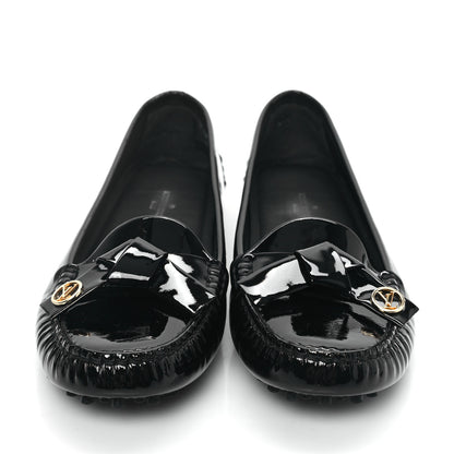 Louis Vuitton Patent Calfskin Parklane Flat Loafer 36 Black 2 of 8