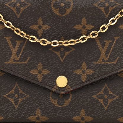 Louis Vuitton Monogram Pochette Felicie Chain Wallet Fuchsia 8 of 10