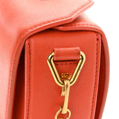 Alexander McQueen Silky Amish Grained Goatskin Box Shoulder Bag 16 Flame 10 of 10