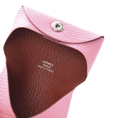 Hermes Chevre Mysore Verso Bastia Coin Purse Rose Confetti Brique 6 of 8