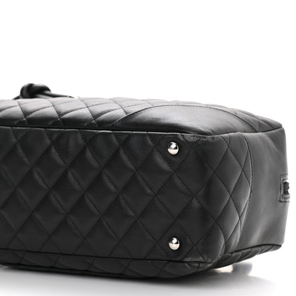 Chanel Calfskin Quilted Large Cambon Bowler Black 10 of 10
