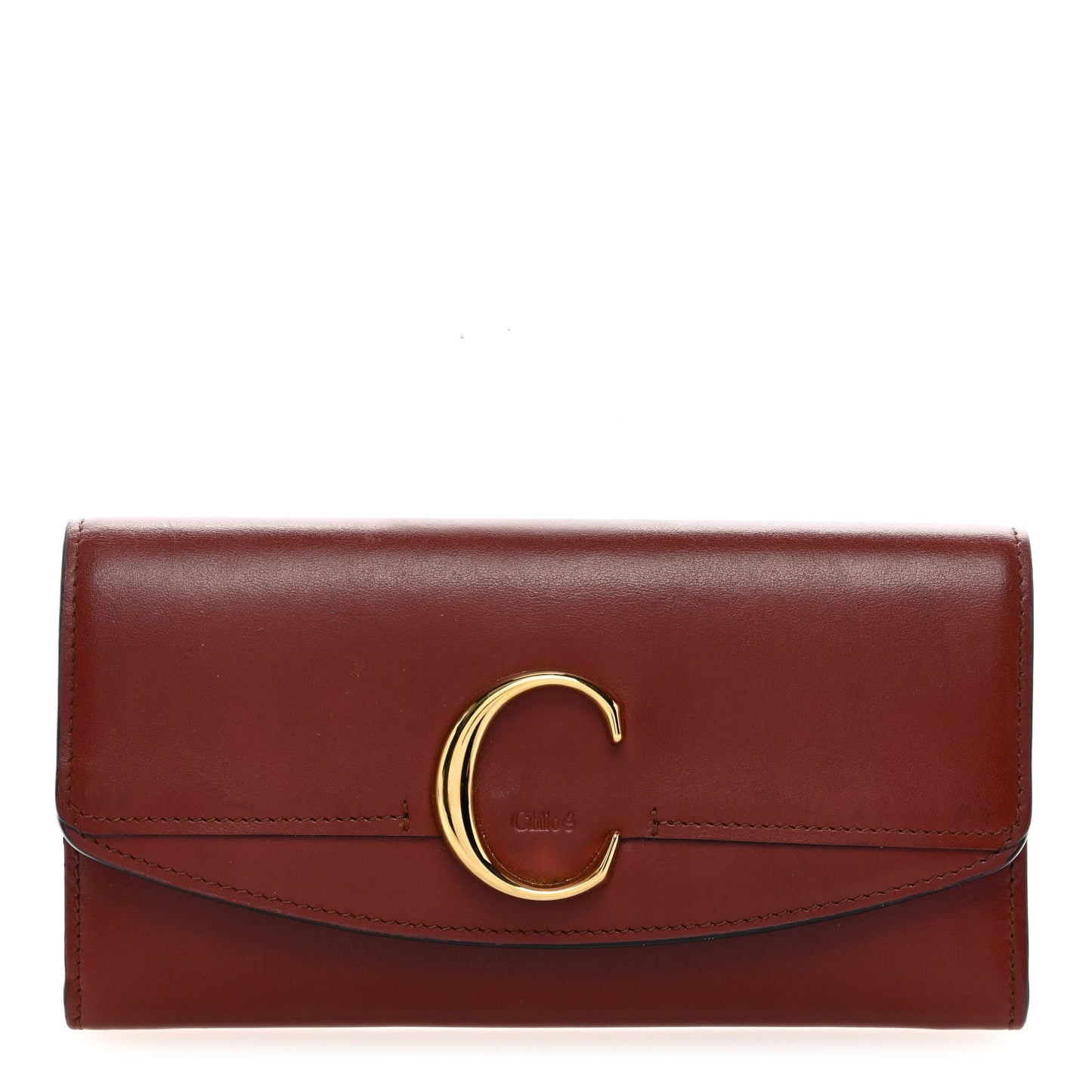 Smooth Calfskin Chloe Long Wallet Tan