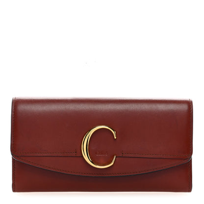 Chloe Smooth Calfskin Chloe Long Wallet Tan 1 of 7