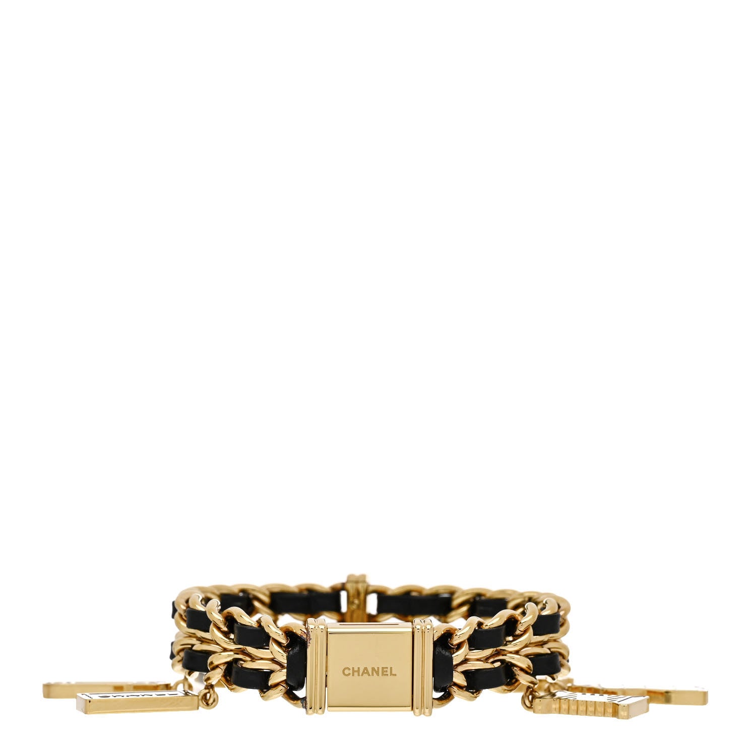 Chanel Stainless Steel Lambskin 20mm Premiere Charm Couture Quartz