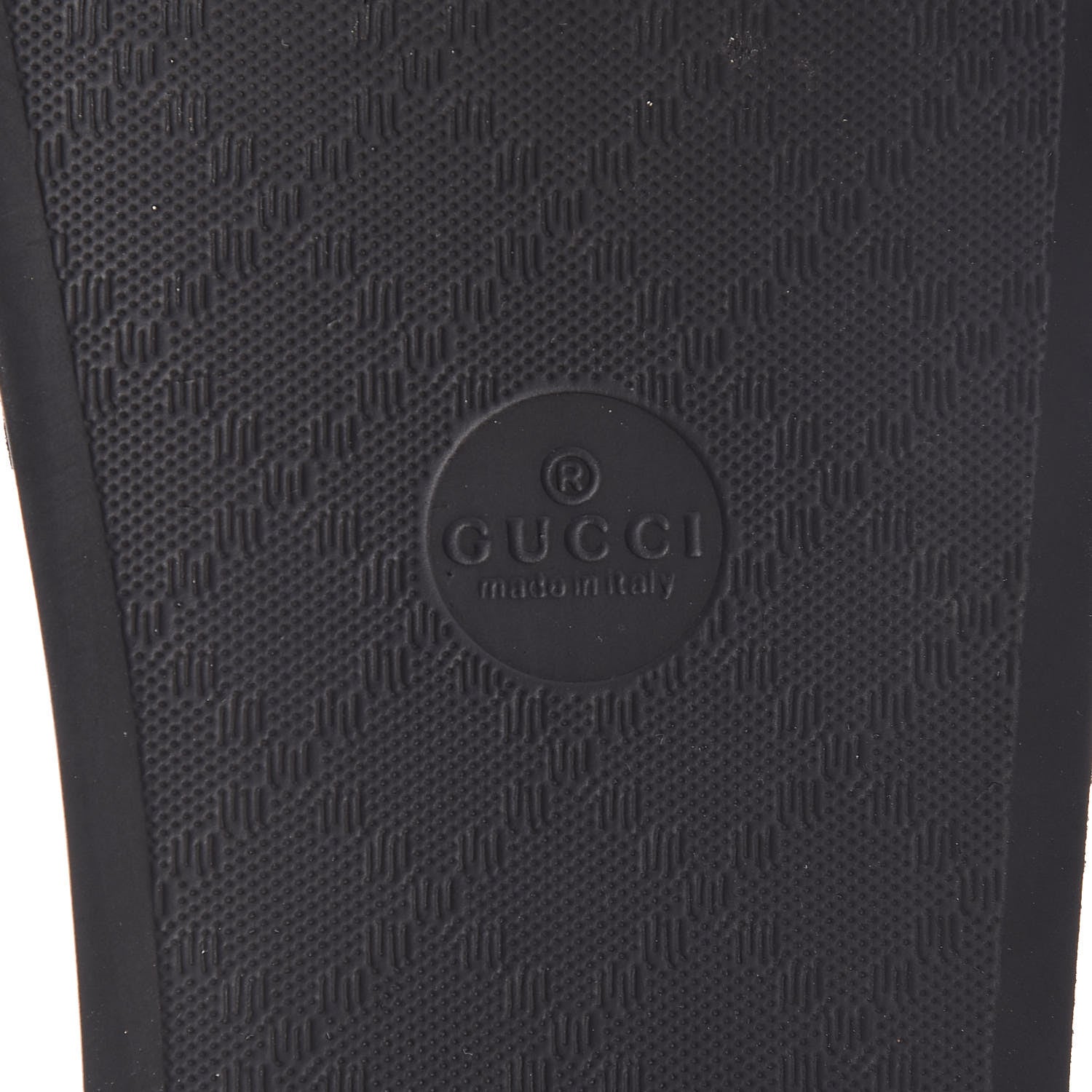 Gucci Rubber Womens Logo Slide Sandals 39 Black 8 of 10